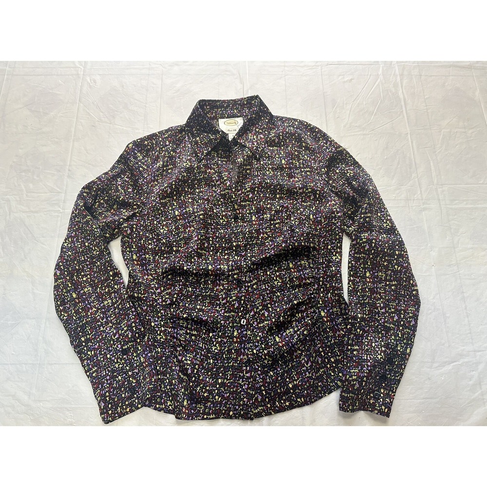 Talbots Woman's size  4 100% Pure Silk Long Sleeve Button Blouse